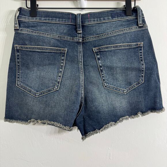 Victoria’s Secret PINK Distressed High Rise Denim Jean Shorts Dark Wash Size 10 - Picture 3 of 6